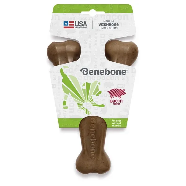 1ea Benebeone Medium Bacon Wishbone - Treats